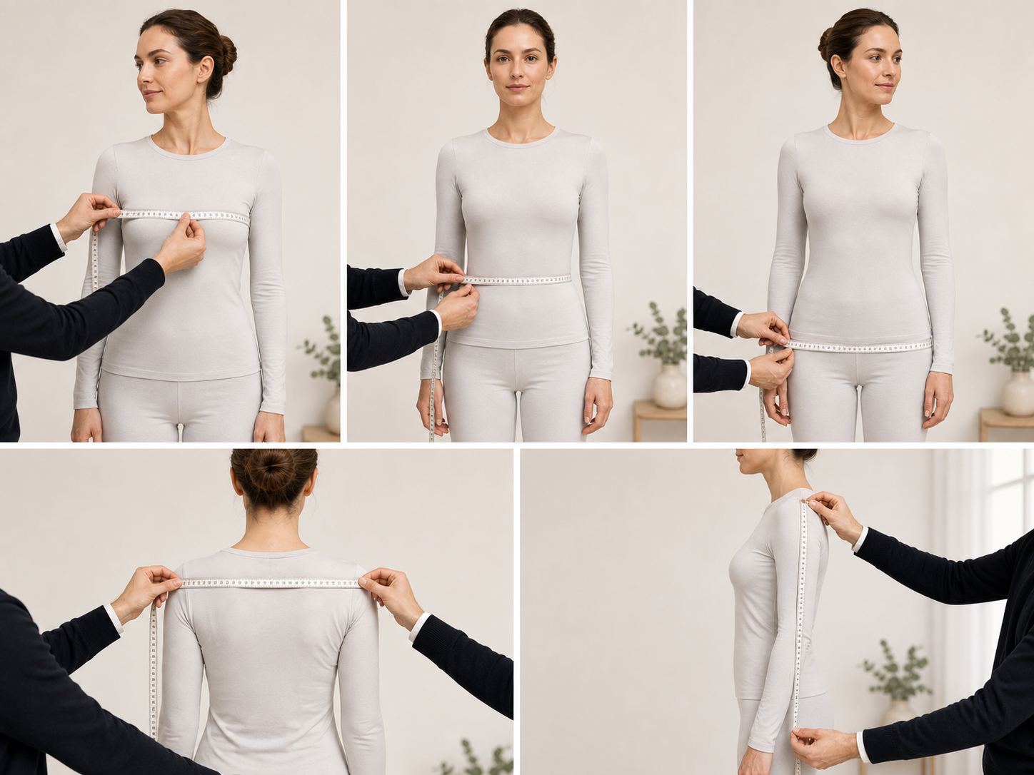 Temporary realistic measurement guide visual with tailor tape